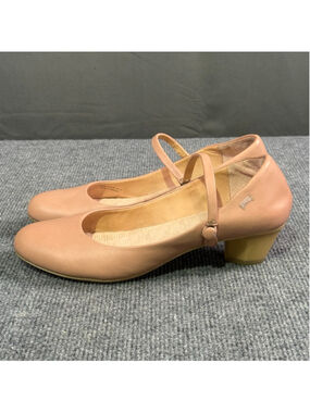 Camper Heels Women’s US 9 Helena Mary Jane Leather Low Euro Minimal Nude Tan